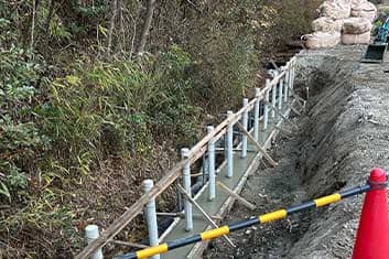水路復旧工事途中経過