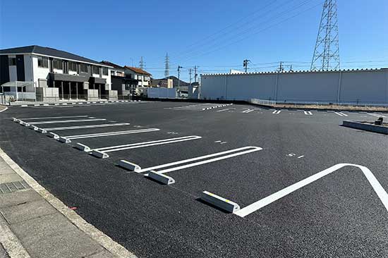 田んぼから駐車場への改修工事完成